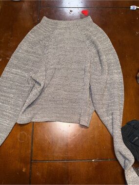 Free People Men's Heather Gray Crewneck Knit Sweater